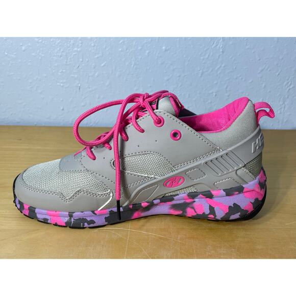 Heelys Force Gray Pink Camo Skate Sneakers Girls Size 5 Skater Kidcore - Picture 6 of 11